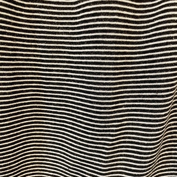 Maurices Stretch Knit Mini Skirt, L, EUC, Black/White Stripe - Picture 3 of 5